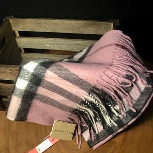 Burberry Giant Icon Check Cashmere Scarf (Heather)